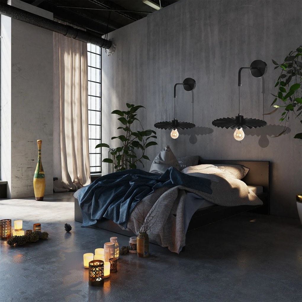 Toolight Toolight, nástenné svietidlo 30cm APP1355-1W, čierna, OSW-05665