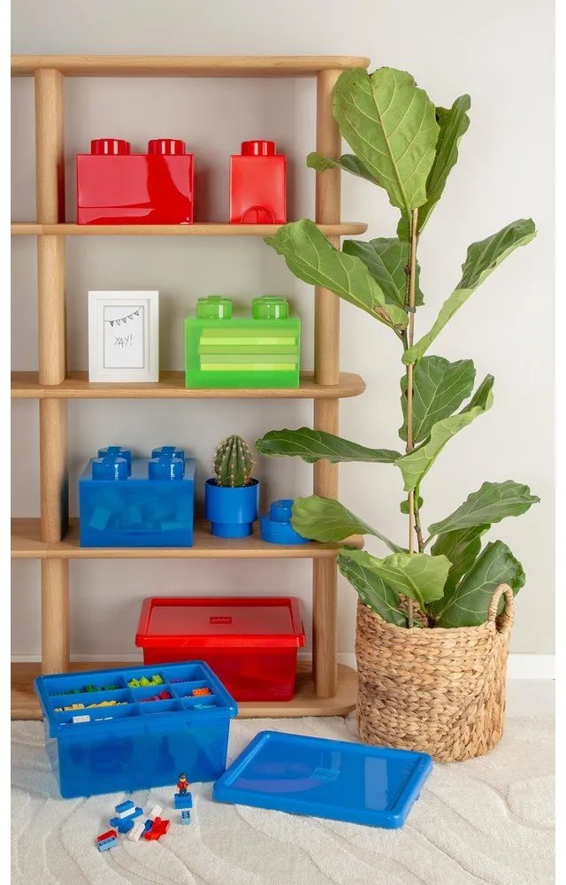 Zelený plastový detský úložný box 25x25x18 cm – LEGO®