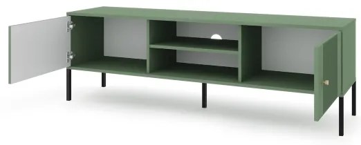 Televízny stolík LUE zelená/čierna