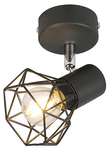 Art Deco reflektor čierny otočný a naklápací - Mosh