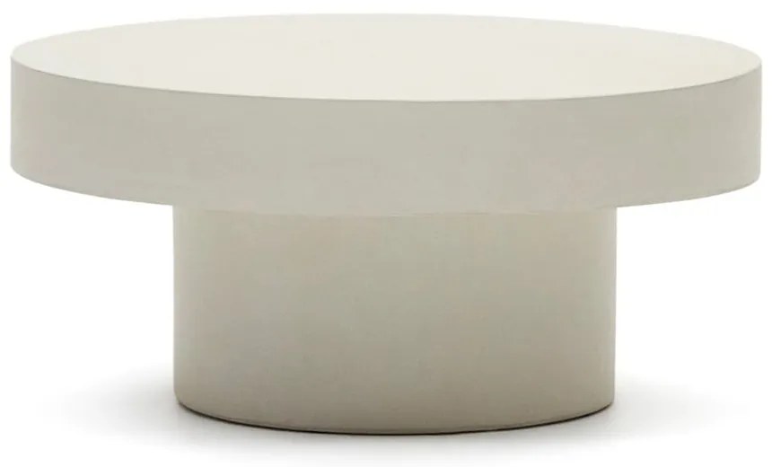 Betónový okrúhly záhradný odkladací stolík ø 66 cm Aiguablava – Kave Home