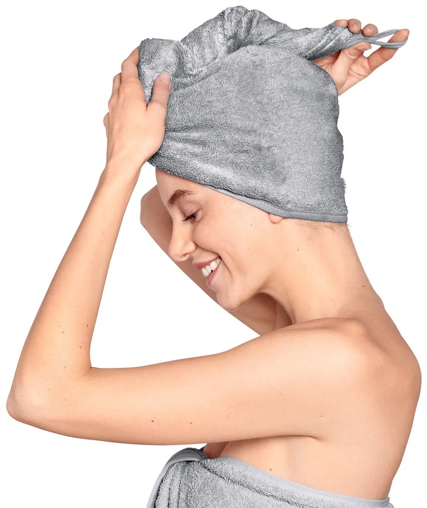 Uterákový turban, sivý