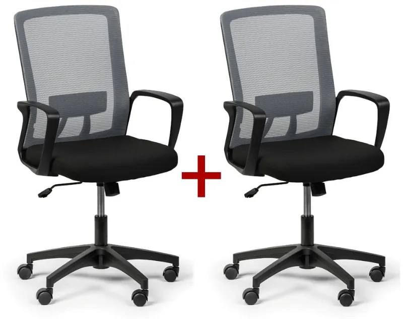 Kancelárska stolička BASE 1+1 ZADARMO, sivá