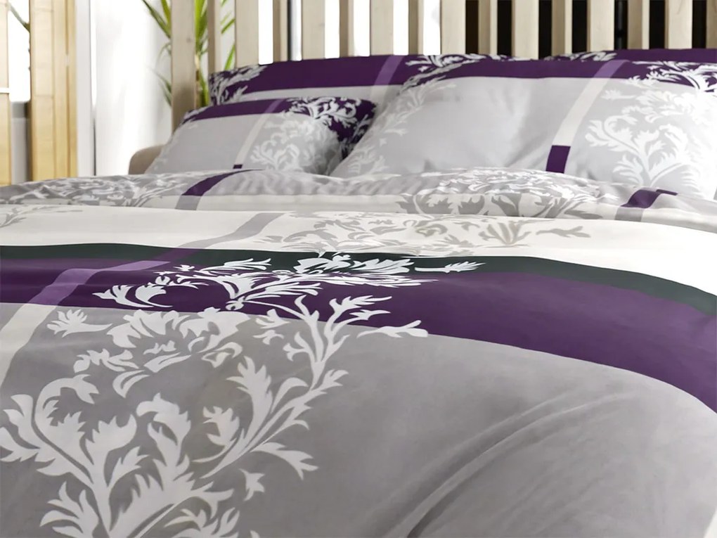 Bavlnené obliečky DELUXE fialové Rozmer obliečky: 2 ks 70 x 90 cm | 200 x 220 cm
