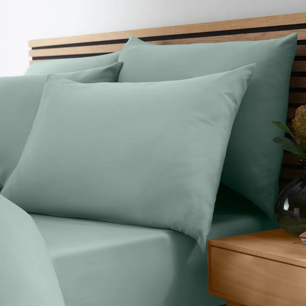 Zelená napínacia plachta 90x190 cm So Soft Non–Iron – Catherine Lansfield