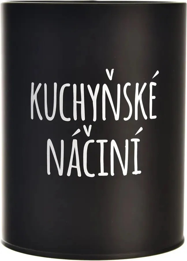 Orion Dóza, plechová, černá, bez víka, KUCHYŇSKÉ NÁČÍNÍ
