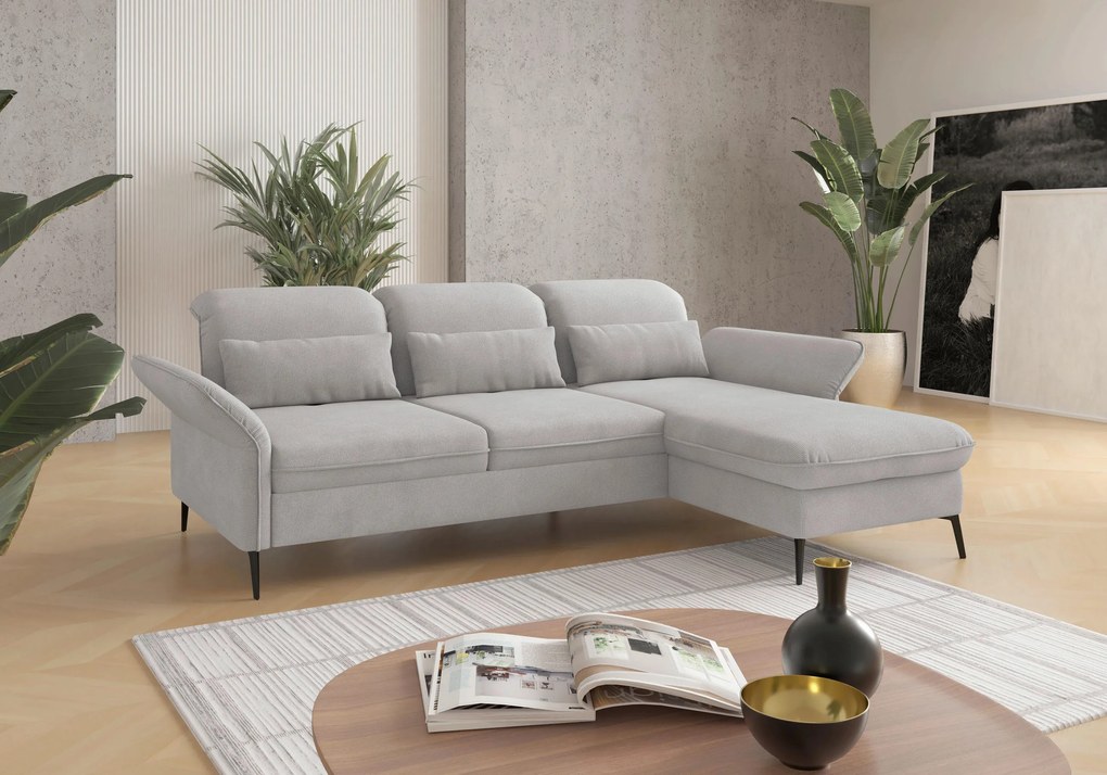 XXXLutz ROHOVÁ SEDAČKA, textil, strieborná Sit & More - Sedačky - 000144011893