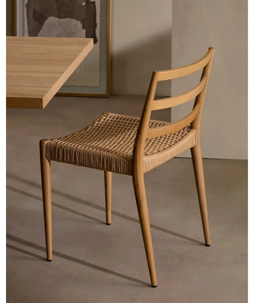 Jedálenská stolička z dubového dreva v prírodnej farbe v súprave 2 ks Analy – Kave Home