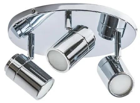 AZZARDO Kúpeľňové stropné bodové svietidlo NOEMIE 3 ROUND, 3xGU10, 35W, 25cm, kruhové, IP44