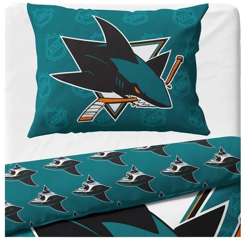 NHL Hokejové obliečky San Jose Sharks Shields 140x200/70x90 cm