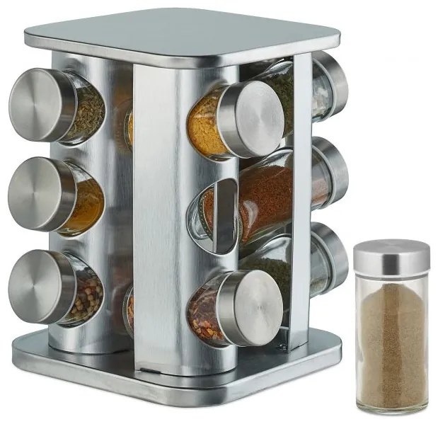 Nerezový stojan na koreničky otočný, 13-dielný RD2727