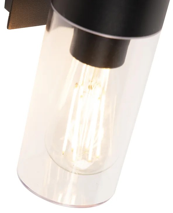 Moderná vonkajšia nástenná lampa čierna - Rullo