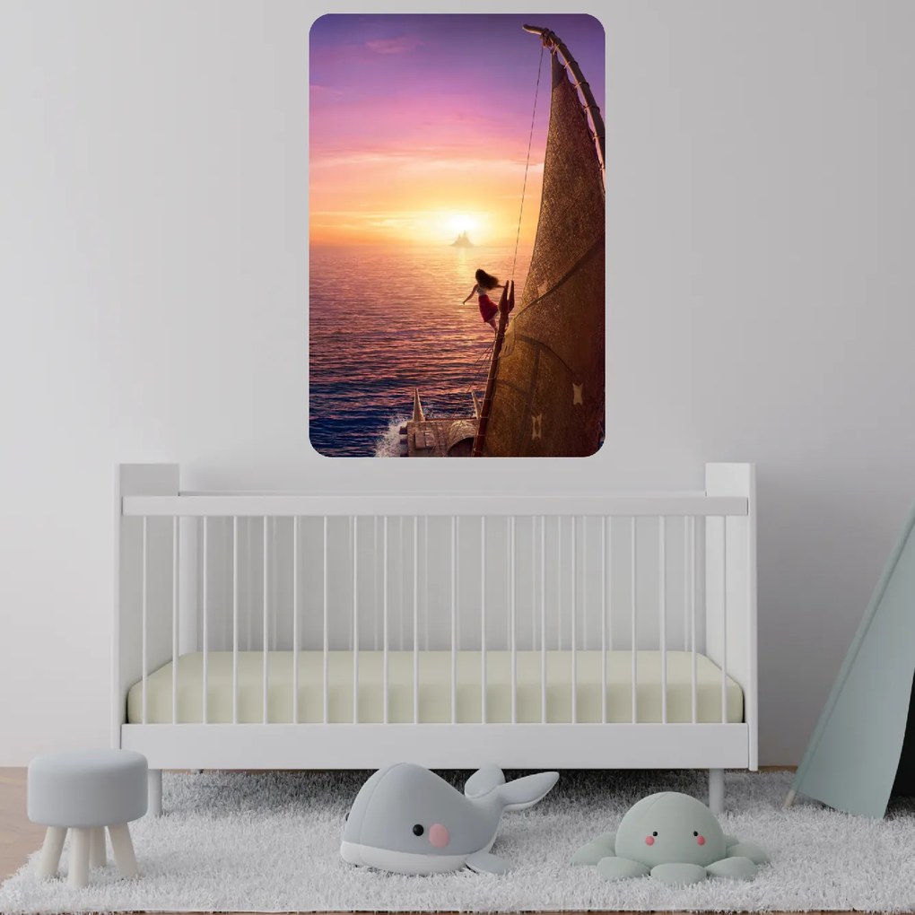 Textilná nálepka na stenu "Vaiana 4"