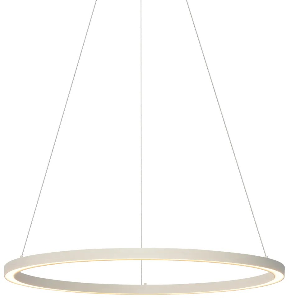 Dizajnové závesné svietidlo béžové 80 cm vrátane LED s 3-stupňovým stmievaním - Girello