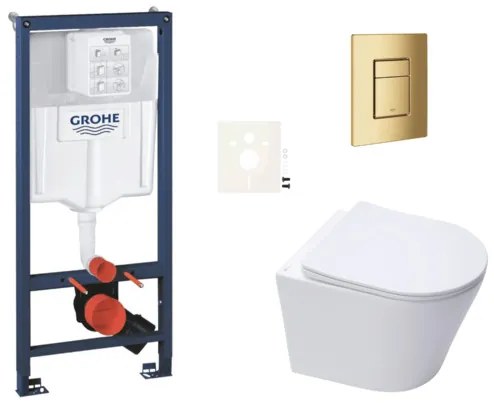 Závesný wc set do ľahkých stien / predstenová montáž Swiss Aqua Technologies Infinitio SIKOGRSIN10SCGL0