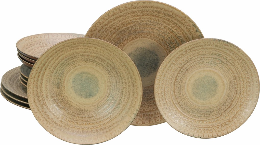 XXXLutz JEDÁLENSKÝ SERVIS Neapel Sand 12-dielne Creatable - Online Only bytové doplnky - 007768069303