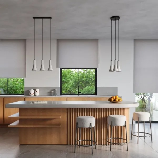 Sollux SL.1225 - Luster na lanku REA 3xE14/12W/230V betón