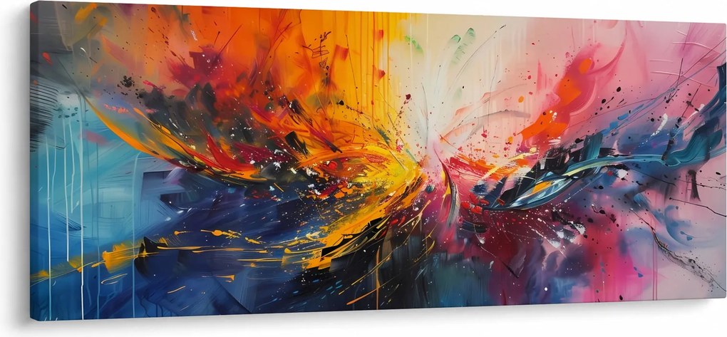 Obraz - Farebná abstrakcia (120x50 cm)