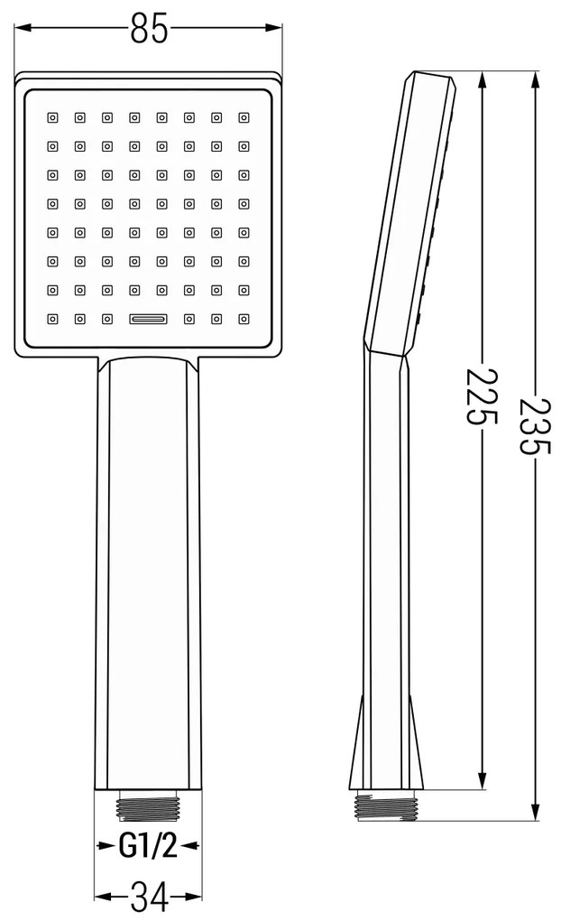 Mexen Uno DR45 podomietkový sprchový set, zlatá, 71435DR45-50