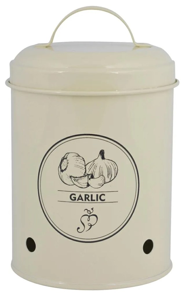 Kovová nádoba na cesnak Vintage, 17,5x11,5 cm