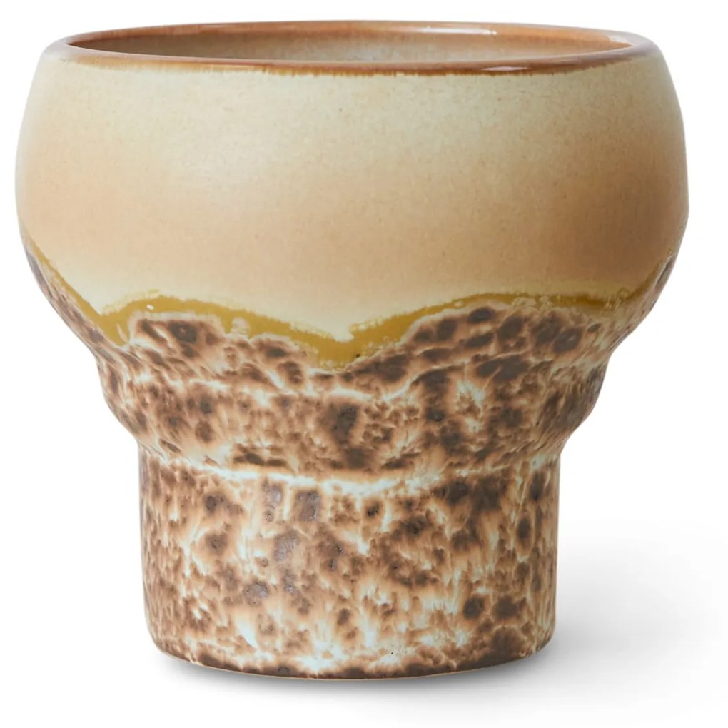 HK living Kameninový hrnček 70's Lungo Coral 200 ml – set 2 ks