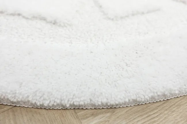 Kúpeľňový koberček Ocean biely kruh