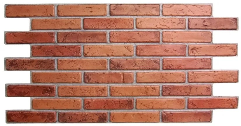 PVC 3D obkladový panel 97 x 50 cm - Natural Brick červená tehla