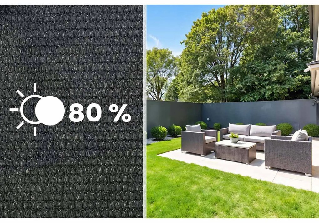 Tieniaca sieť 1,5x50 m 110g/m2 + 50 svoriek PLONOS 454300 - sivá