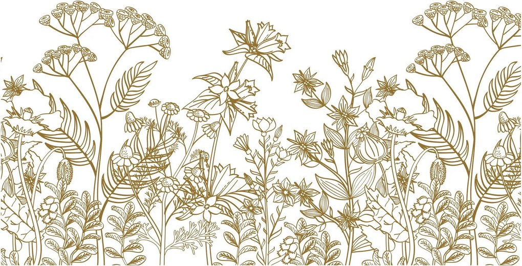 Sklenený obraz - Lúčne kvety (70x50 cm)