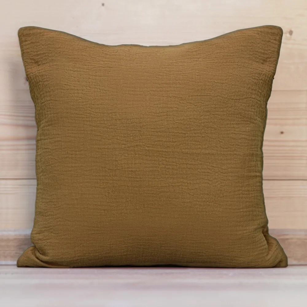Biante Mušelínová obliečka na vankúš MSN-063 Okrovo hnedá 35 x 45 cm