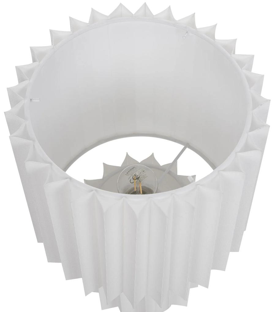 Ľanová stolná lampa biela ALFEIOS Beliani