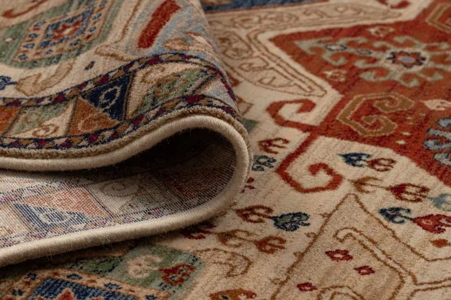 Koberec KESHAN, strapce 1250/53565 béžový / terakota