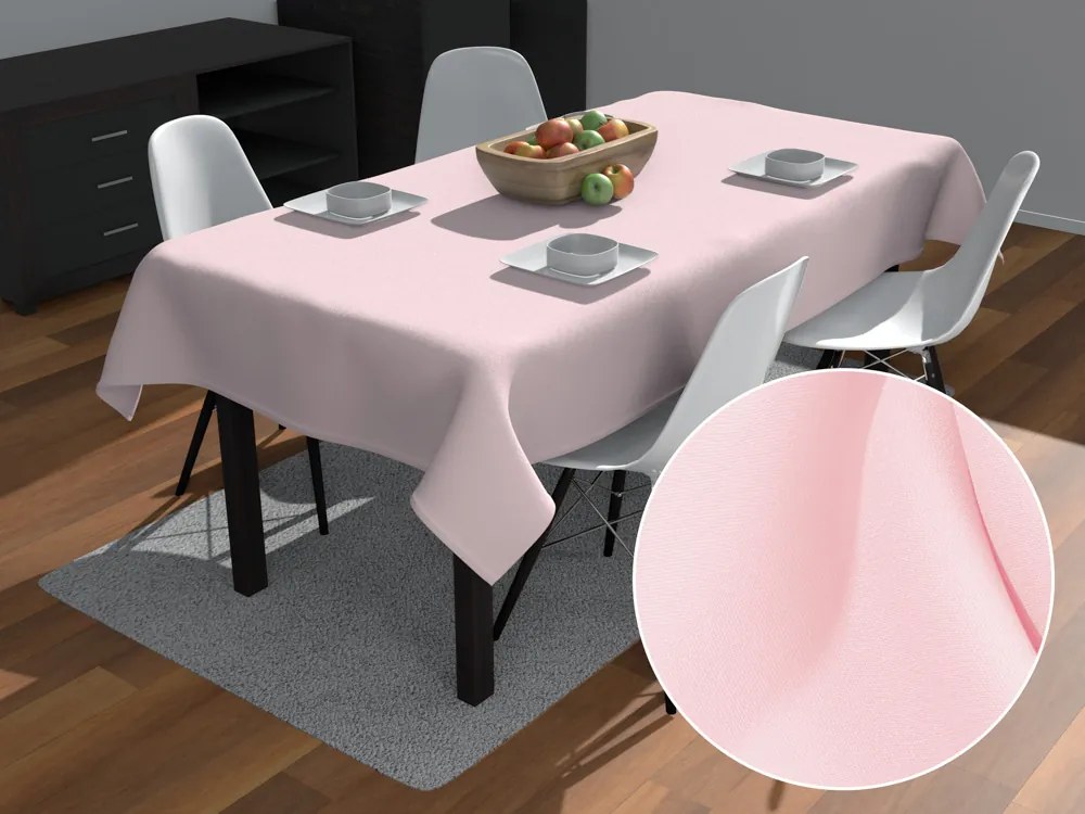 Biante Dekoračný obdĺžnikový obrus Rongo RG-062 Cukrovo ružový 120x140 cm