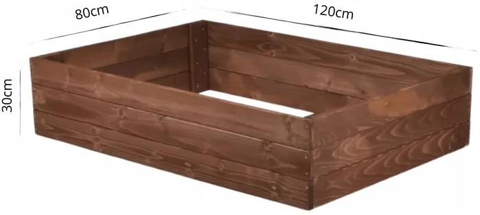 Vyvýšený záhon 120x80x30 IMPREGNOVANÝ