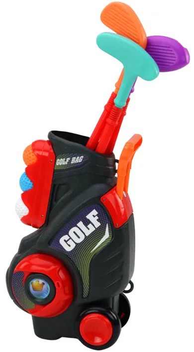 LEAN TOYS Minigolfová súprava pre deti - Vozík na kolieskach