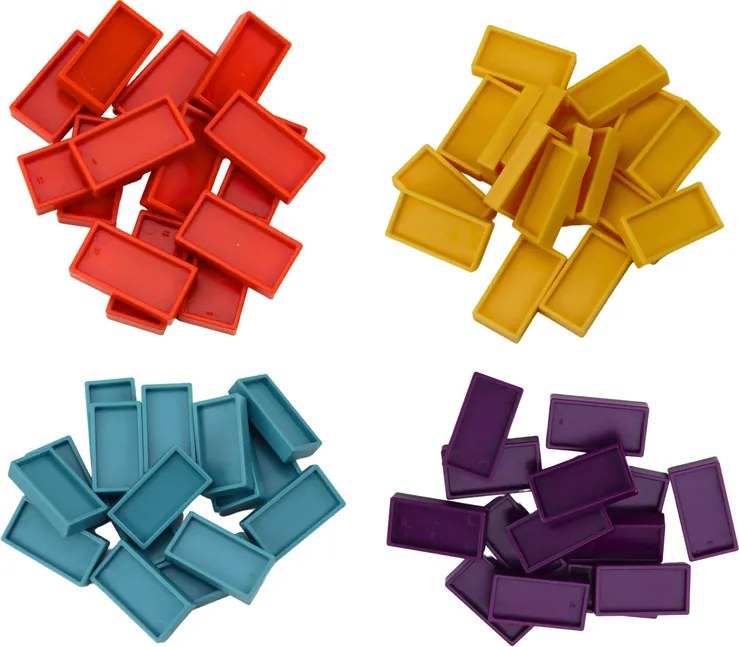 LEAN Toys Červený dinosaurus Autíčko na batérie 4 farebné domino