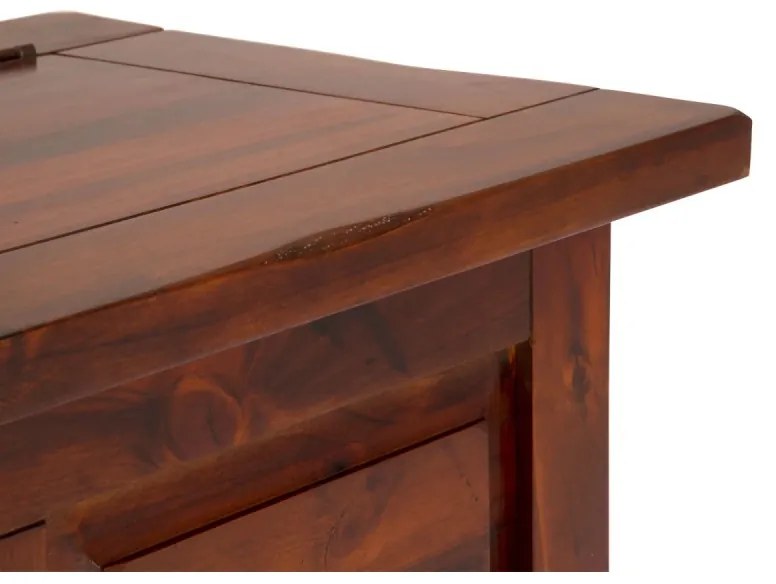 furniture-nabytek.cz - Masívna truhlica Catana z borovicového dreva, lakovaná, hnedá