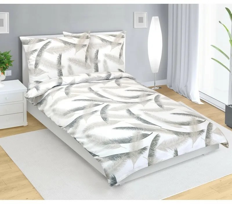 Bellatex Flanelové obliečky Pierko, 140 x 220 cm, 70 x 90 cm