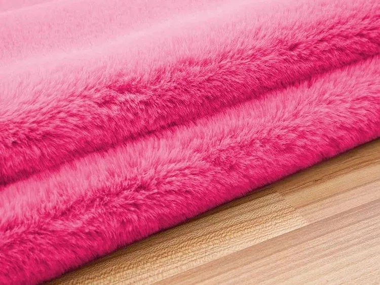 TZ Tmavoružový okrúhly koberec Rabbit Rozmer: 150 cm