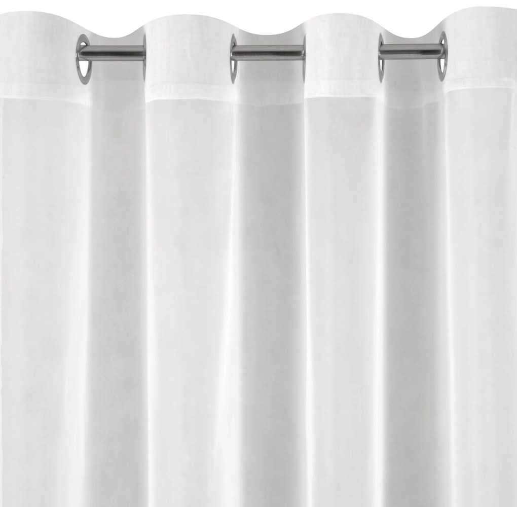 ZÁCLONA NA KRÚŽKOCH LUCY 300X150 CM BIELA