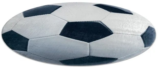 Detský koberec protišmykový BAMBINO 38540 Lopta, čierny / biely kruh