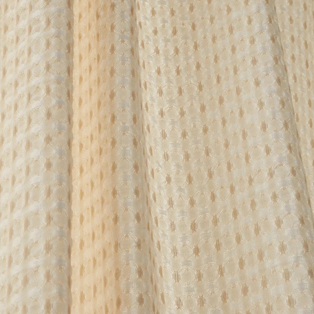 Béžová záclona 140x183 cm Muscat Waffle – Pineapple Elephant