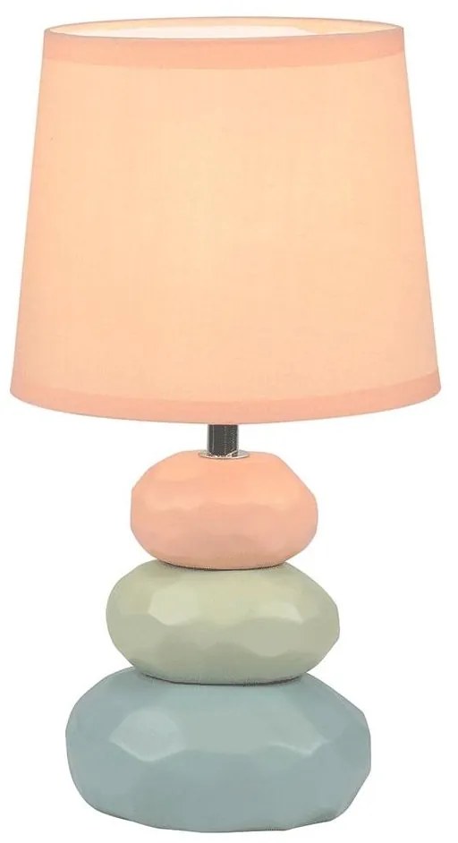 Stolná lampa, oranžová/zelená/modrá, LENUS