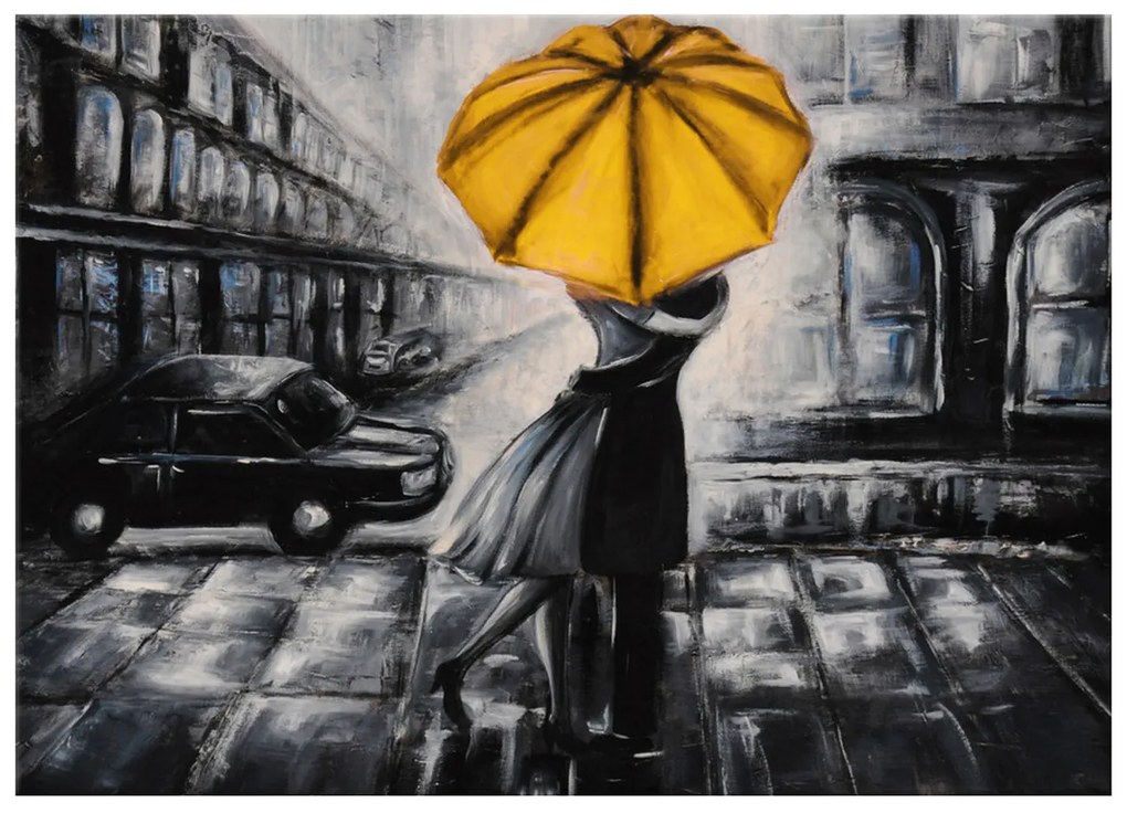 Gario Obraz na plátne Žltý bozk v daždi Rozmery: 90 x 60 cm