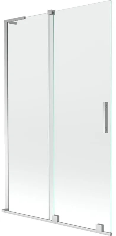 Mexen Velar L, 2-krídlová posuvná vaňová zástena 110 x 150 cm, 8mm číre sklo, chrómový profil, 896-110-003-01-01
