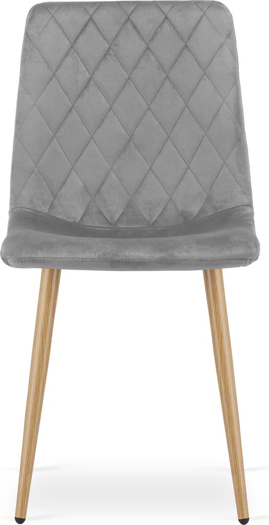 Kreslo TURIN - svetlosivý zamat / čierne nohy