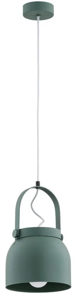 Argon 8283 - Luster na lanku LOGAN 1xE27/15W/230V pr. 20 cm zelená