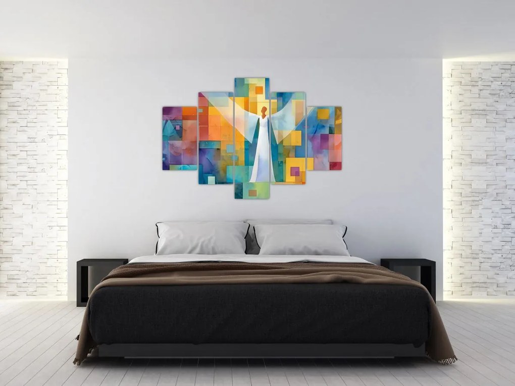 Obraz - Geometrický anjel (150x105 cm)