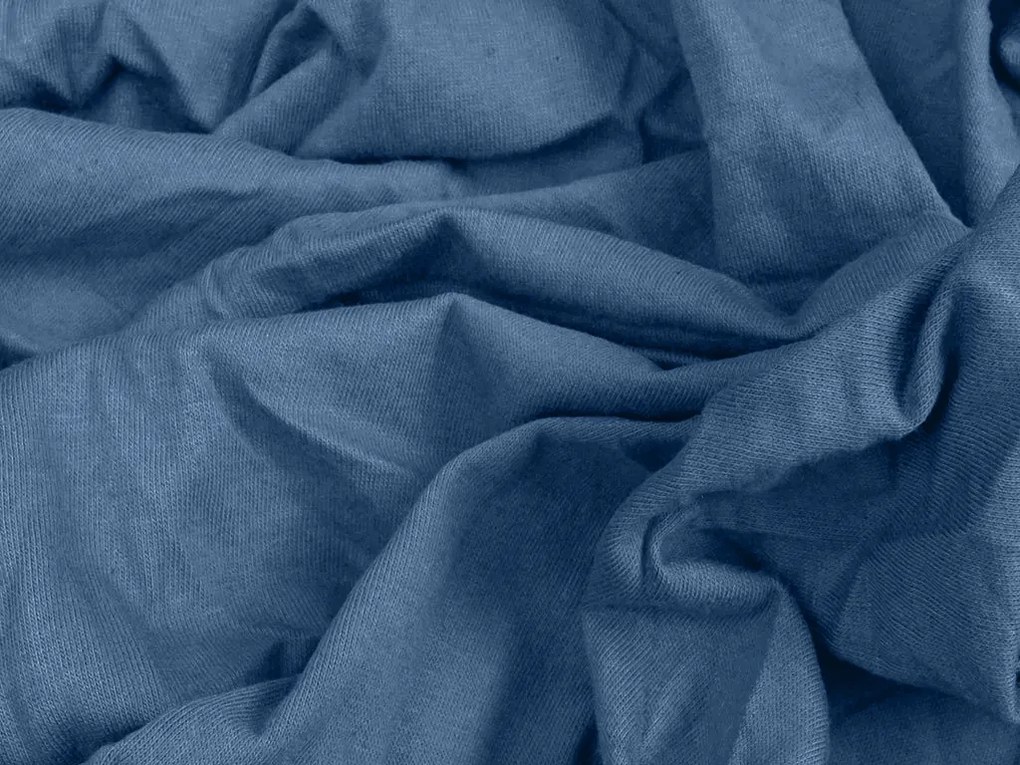 Jersey plachta s lycrou tmavomodrá 90 x 200 cm