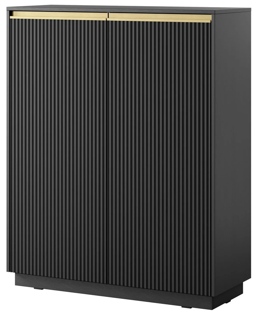 Komoda Royal II 104 cm KW čierna/zlatá